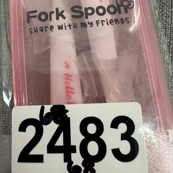 NEW!‎ Hello Kitty Tableware Spoon & Fork W/ Box Cute Gift Birthday Collection - Picture 8 of 8